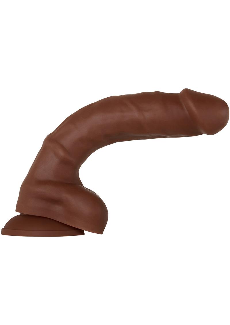 Real Supple Poseable Silicone Dildo with Balls