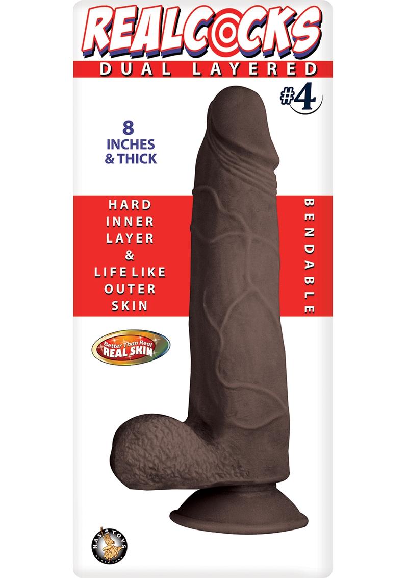 Realcocks Dual Layered #4 Bendable Thick Dildo