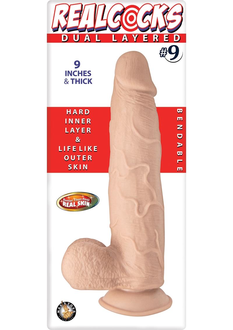 Realcocks Dual Layered #9 Bendable Thick Dildo