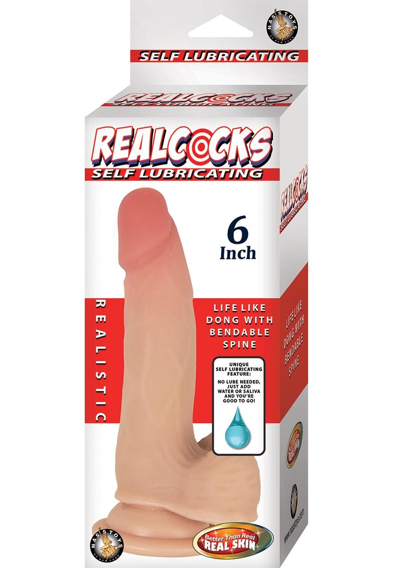 Realcocks Self Lubricating Bendable Dildo with Balls