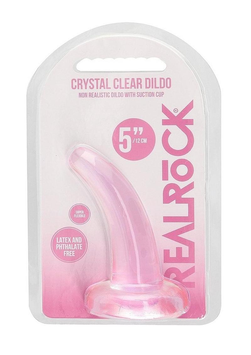 Realrock Crystal Clear Non Realistic Dildo with Suction Cup
