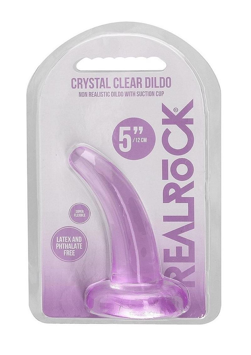 Realrock Crystal Clear Non Realistic Dildo with Suction Cup