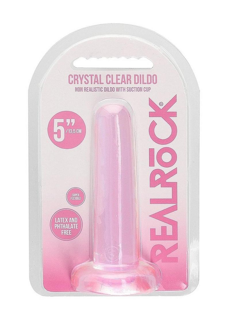 Realrock Crystal Clear Non Realistic Dildo with Suction Cup