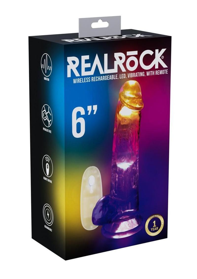 Realrock Vibrating Led Wireless Rechargeable Remote Control Cock with Balls