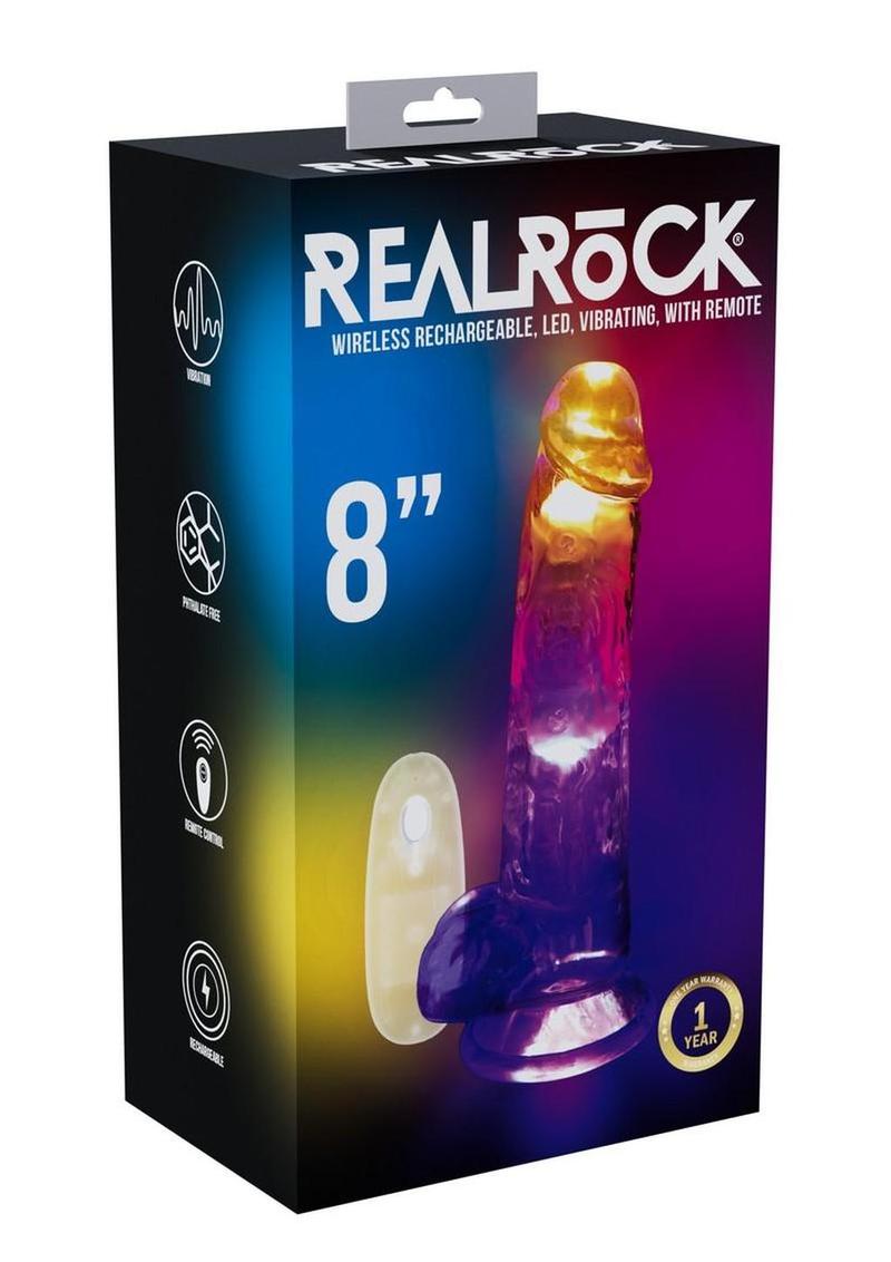 Realrock Vibrating Led Wireless Rechargeable Remote Control Cock with Balls