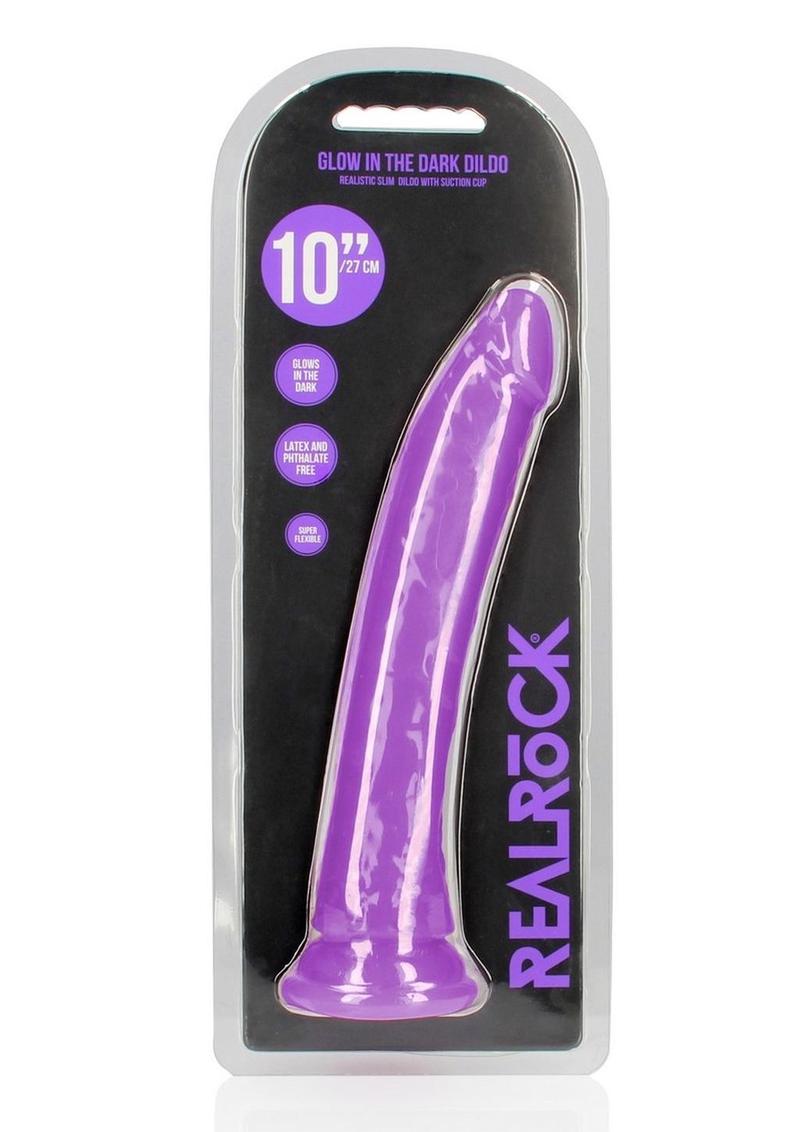 Realrock Slim Glow In The Dark Dildo with Suction Cup