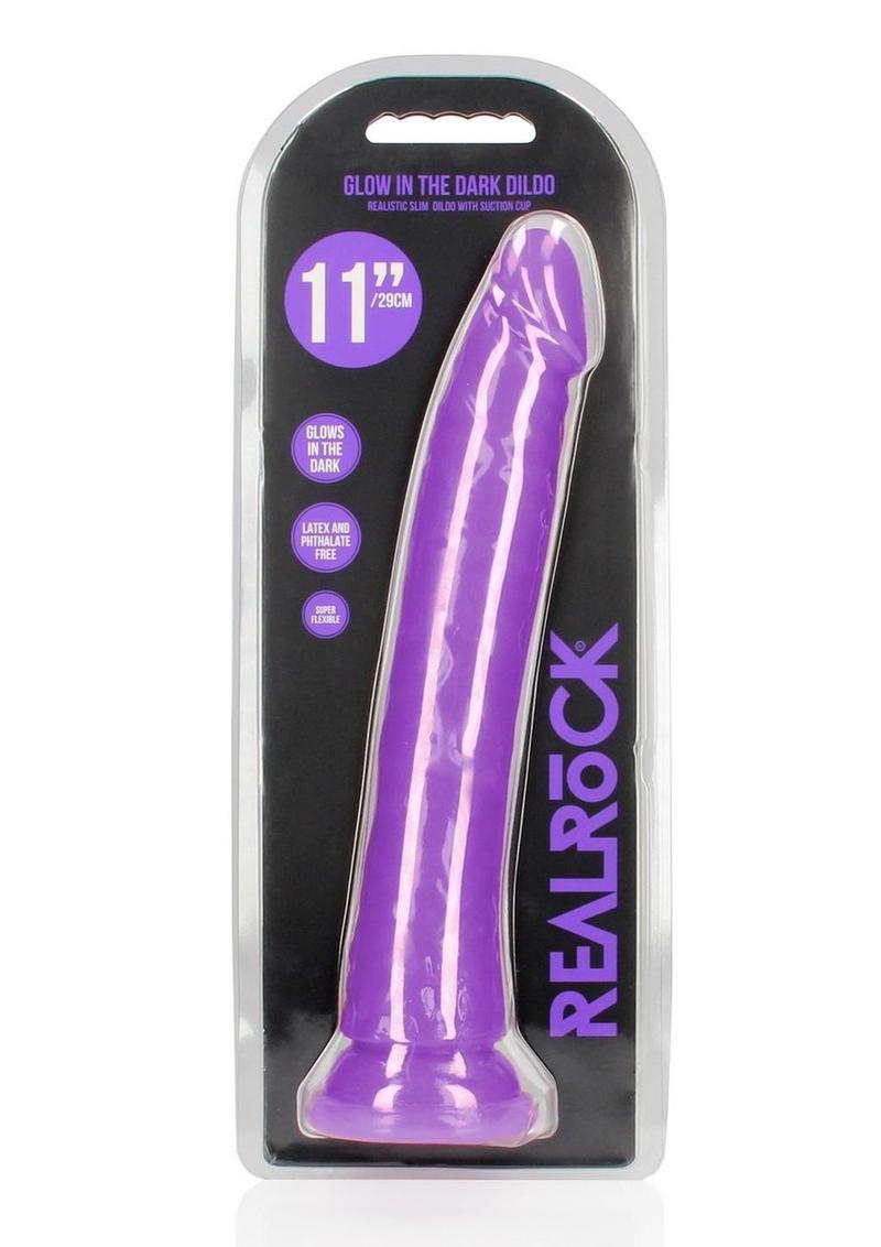 Realrock Slim Glow In The Dark Dildo with Suction Cup