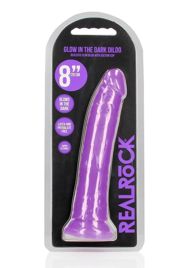 Realrock Slim Glow In The Dark Dildo with Suction Cup