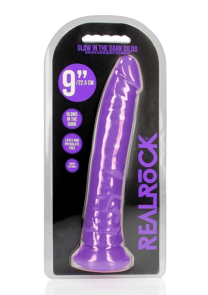 Realrock Slim Glow In The Dark Dildo with Suction Cup