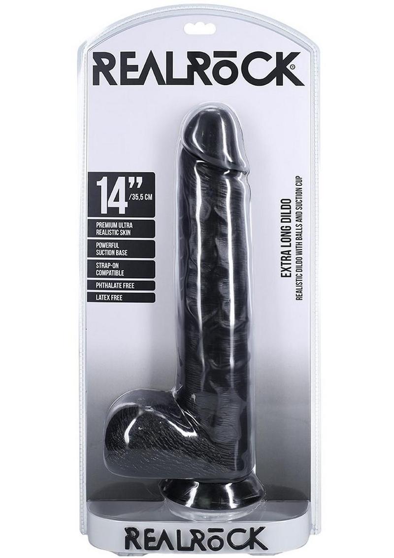 Realrock Ultra Realistic Skin Extra Large Straight Dildo with Balls and Suction Cup