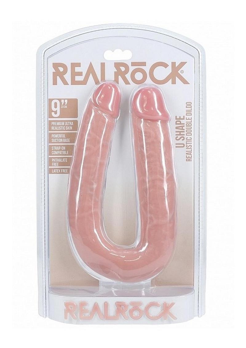 Realrock Ultra Realistic Skin U Shaped Double Dildo