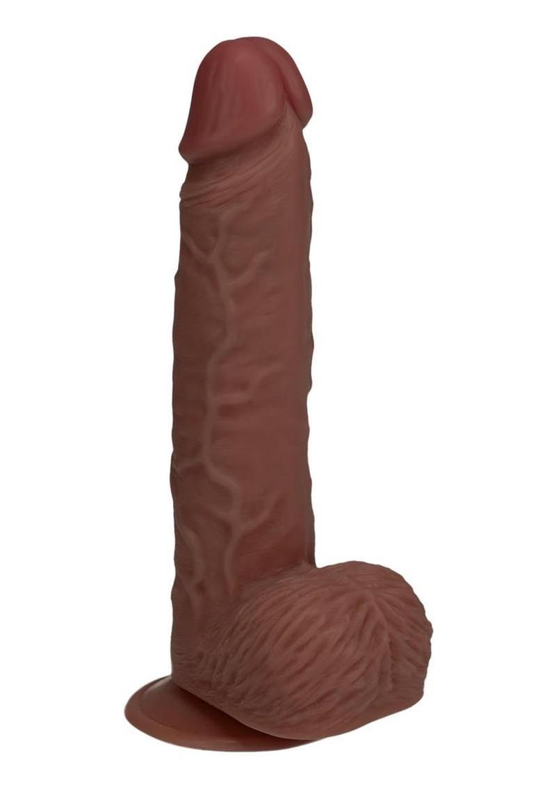 Realrock Ultra Realistic Skin Vibrating Rechargeable Straight Dildo with Balls