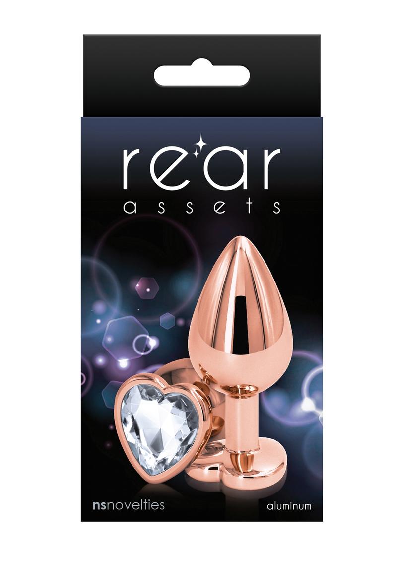 Rear Assets Rose Gold Heart Anal Plug