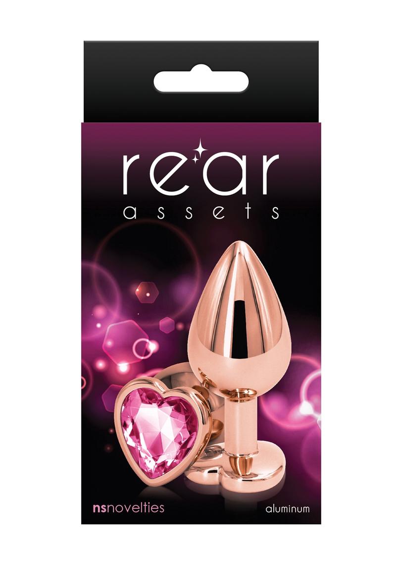 Rear Assets Rose Gold Heart Anal Plug