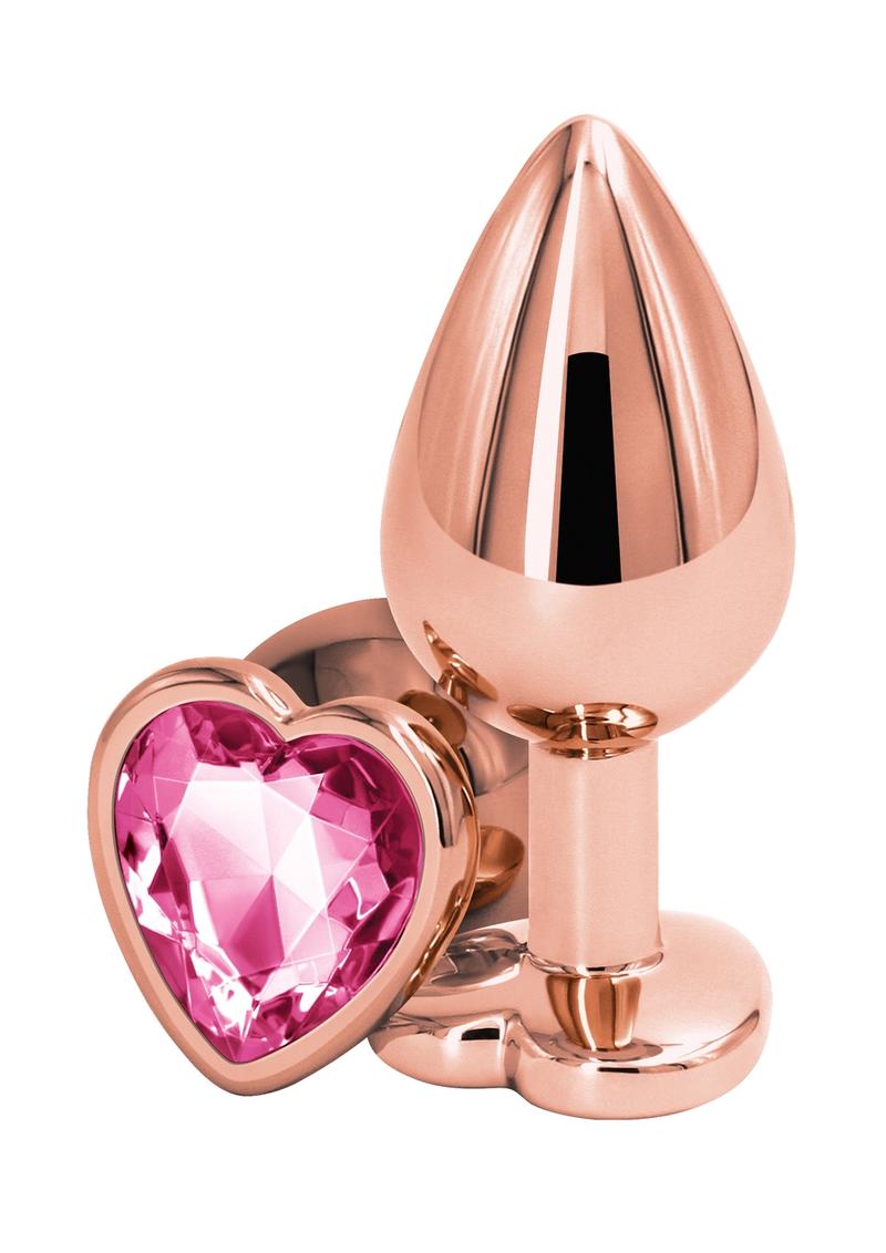 Rear Assets Rose Gold Heart Anal Plug