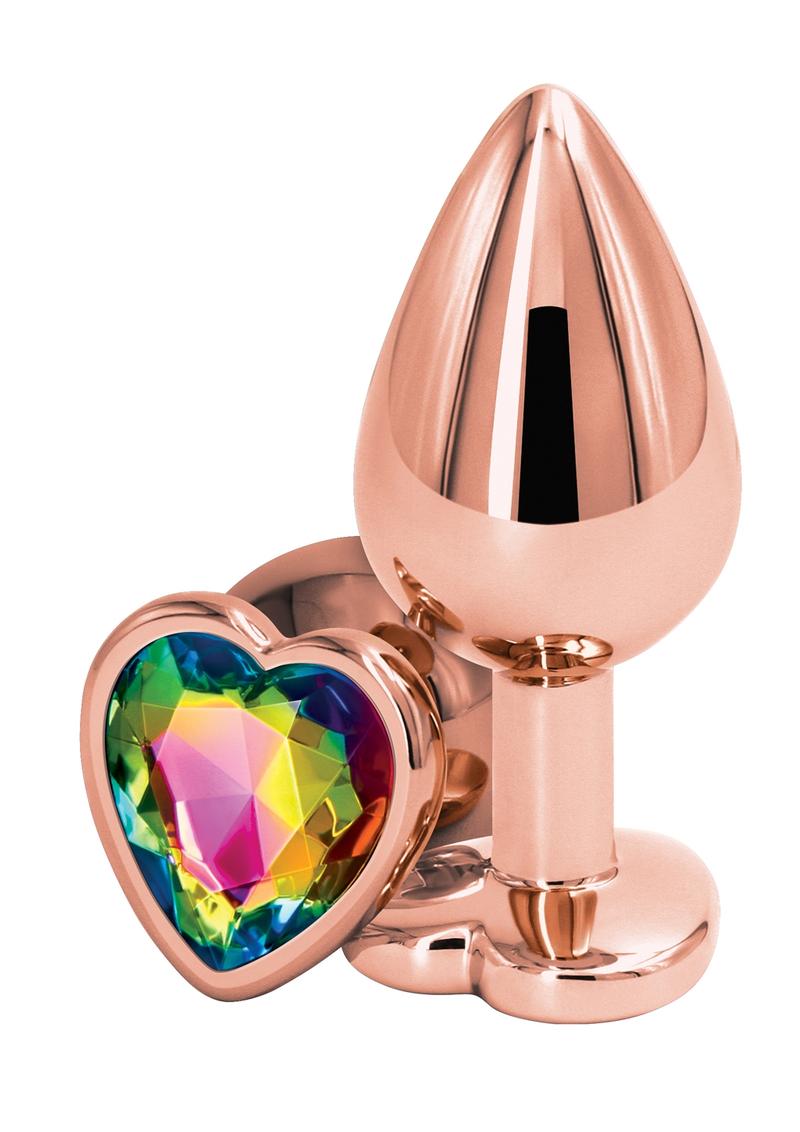 Rear Assets Rose Gold Heart Anal Plug
