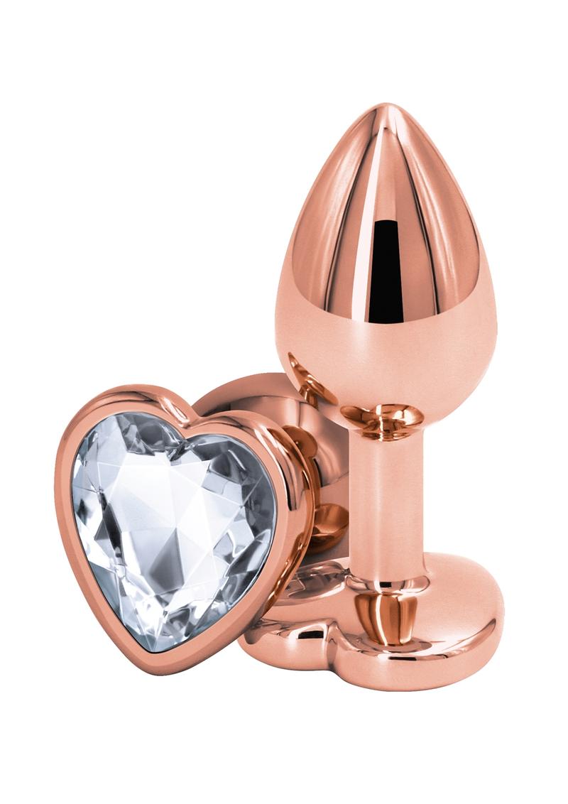 Rear Assets Rose Gold Heart Anal Plug