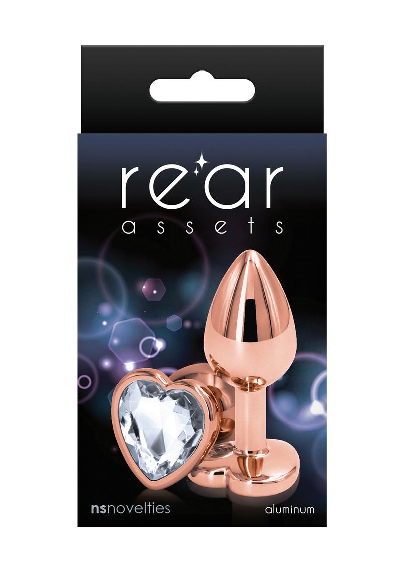 Rear Assets Rose Gold Heart Anal Plug