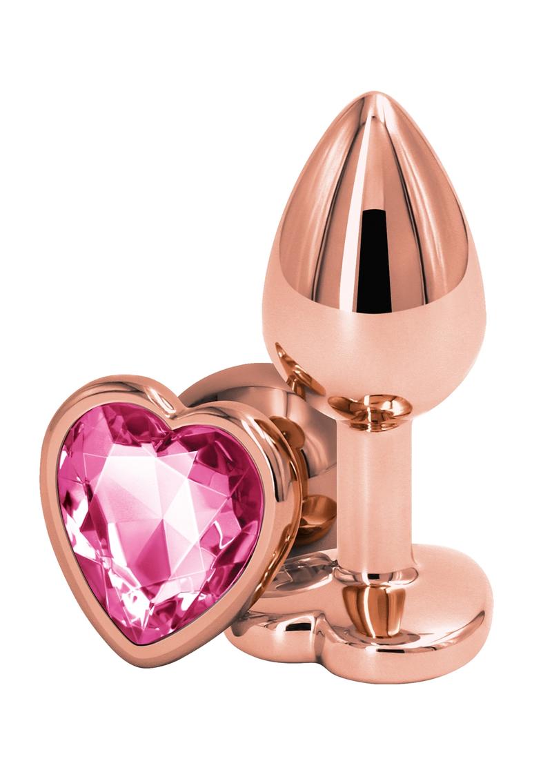 Rear Assets Rose Gold Heart Anal Plug