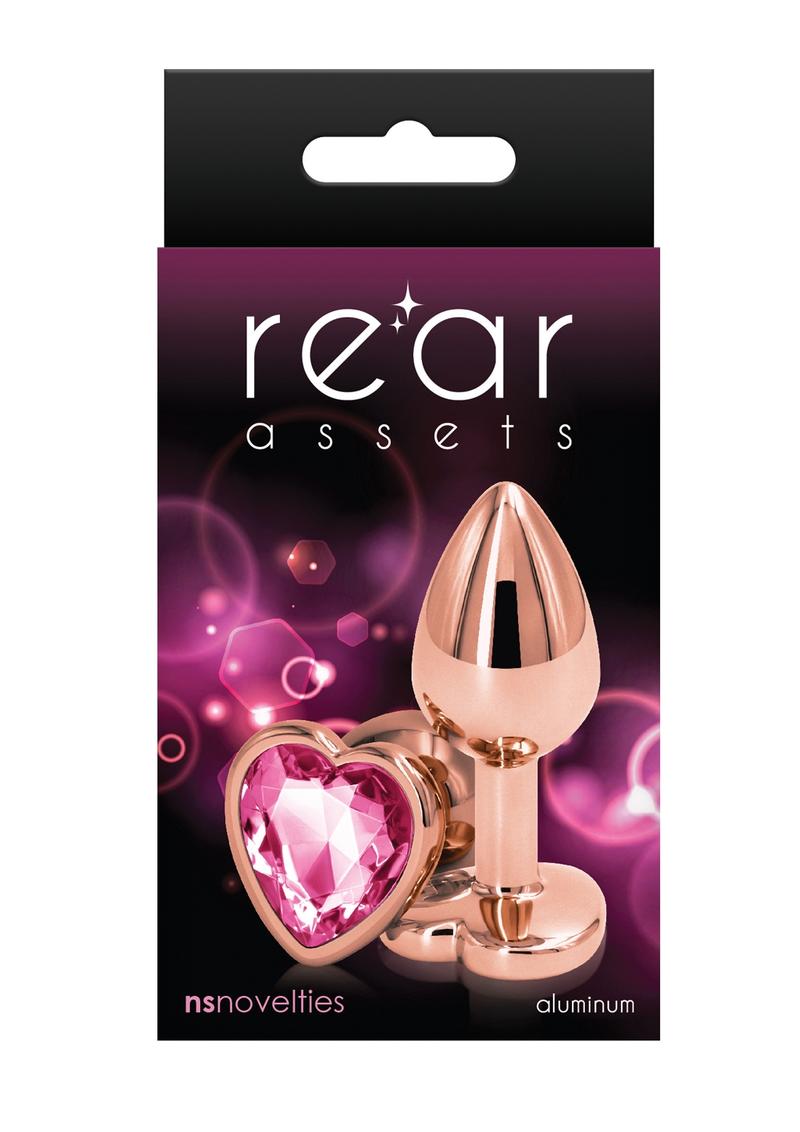 Rear Assets Rose Gold Heart Anal Plug
