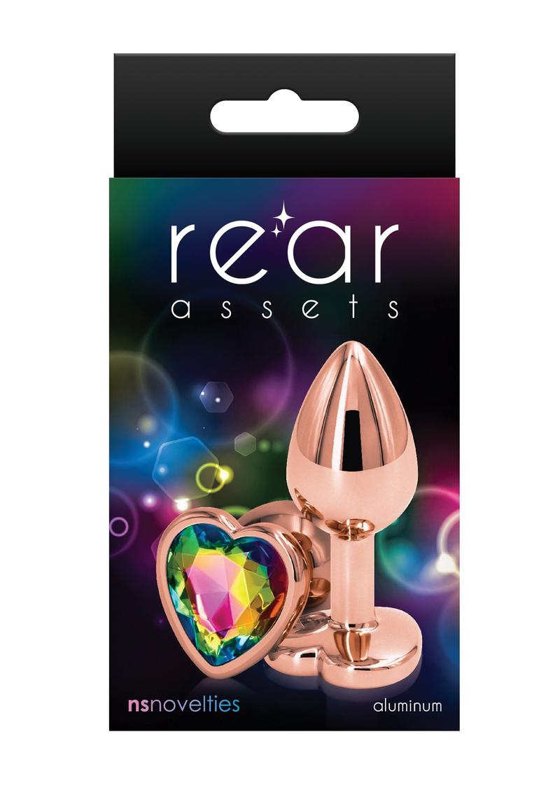 Rear Assets Rose Gold Heart Anal Plug