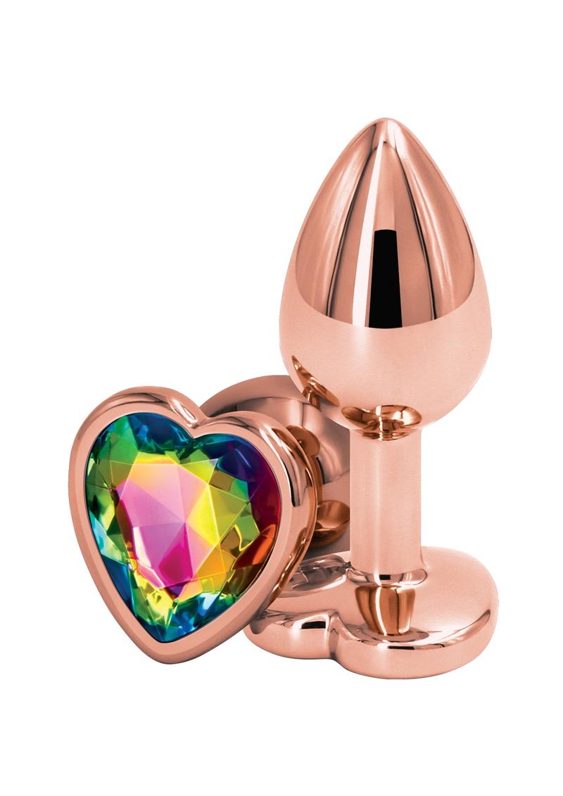 Rear Assets Rose Gold Heart Anal Plug