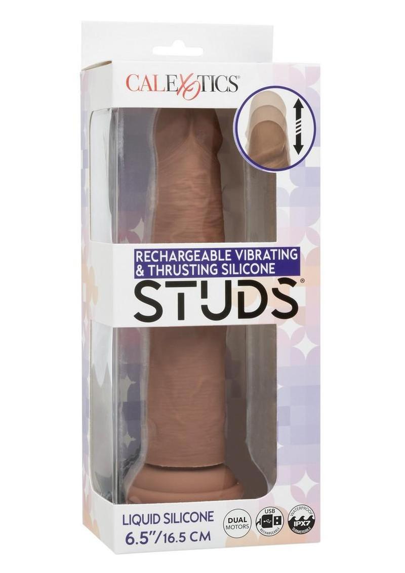 Rechargeable Vibrating and Thrusting Silicone Studs