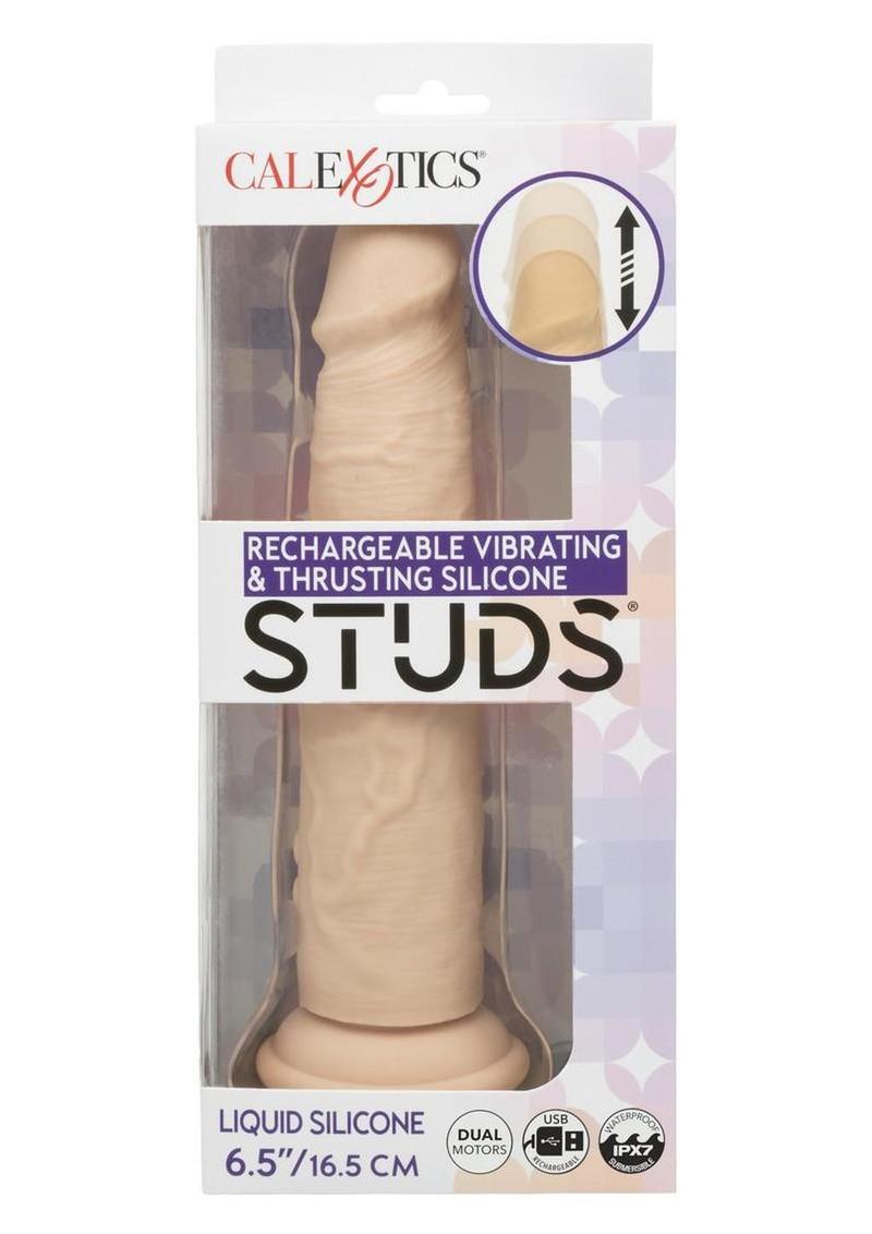 Rechargeable Vibrating and Thrusting Silicone Studs
