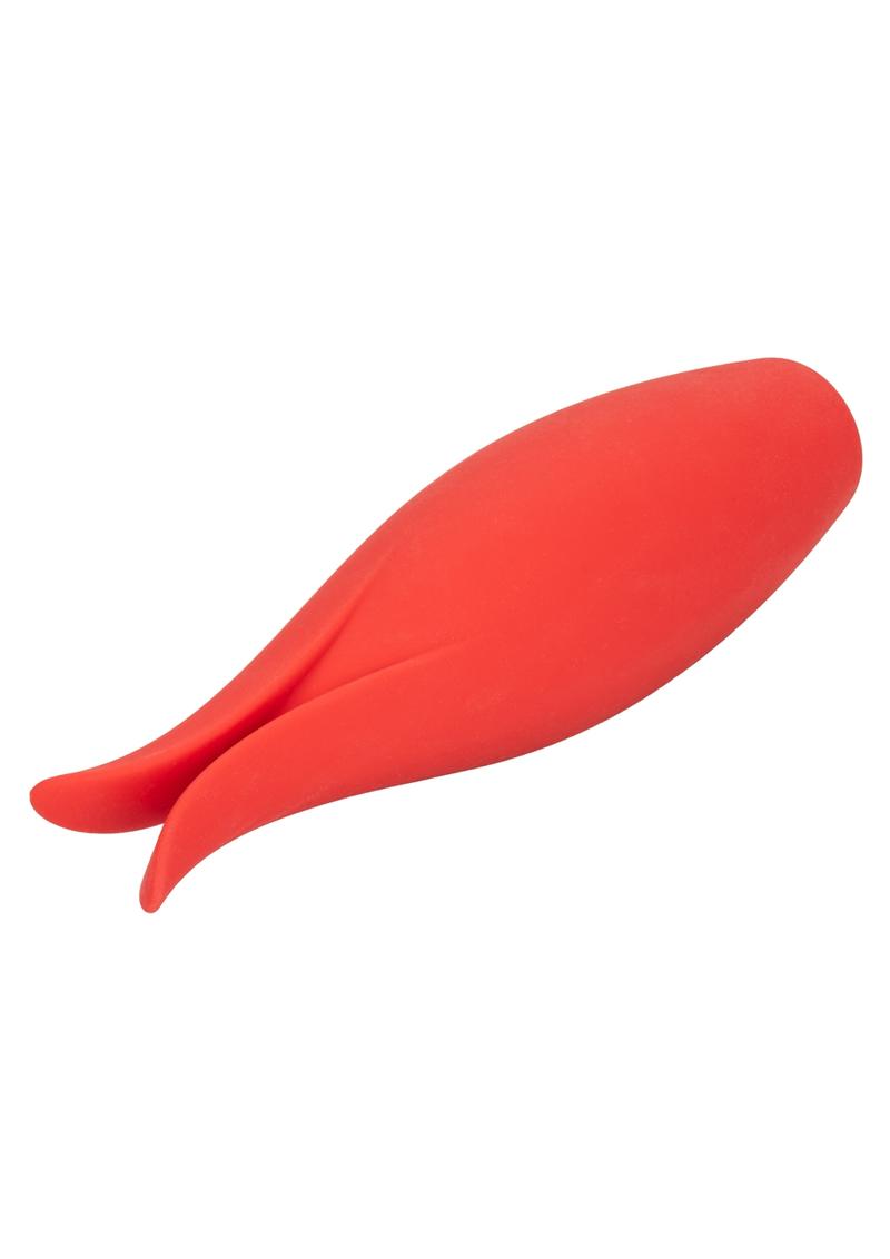 Red Hot Fury Rechargeable Silicone Vibrator with Clitoral Stimulation