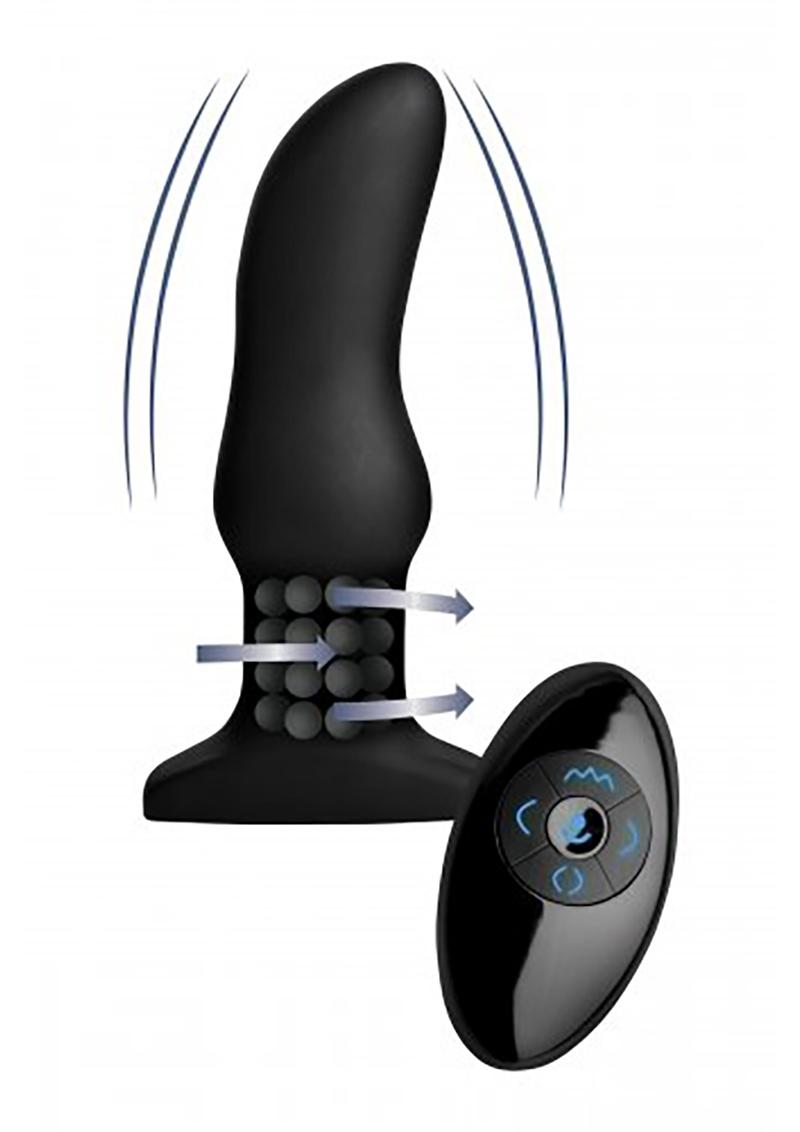Rimmers Model M Rechargeable Silicone Curved Rimming Plug with Remote Control