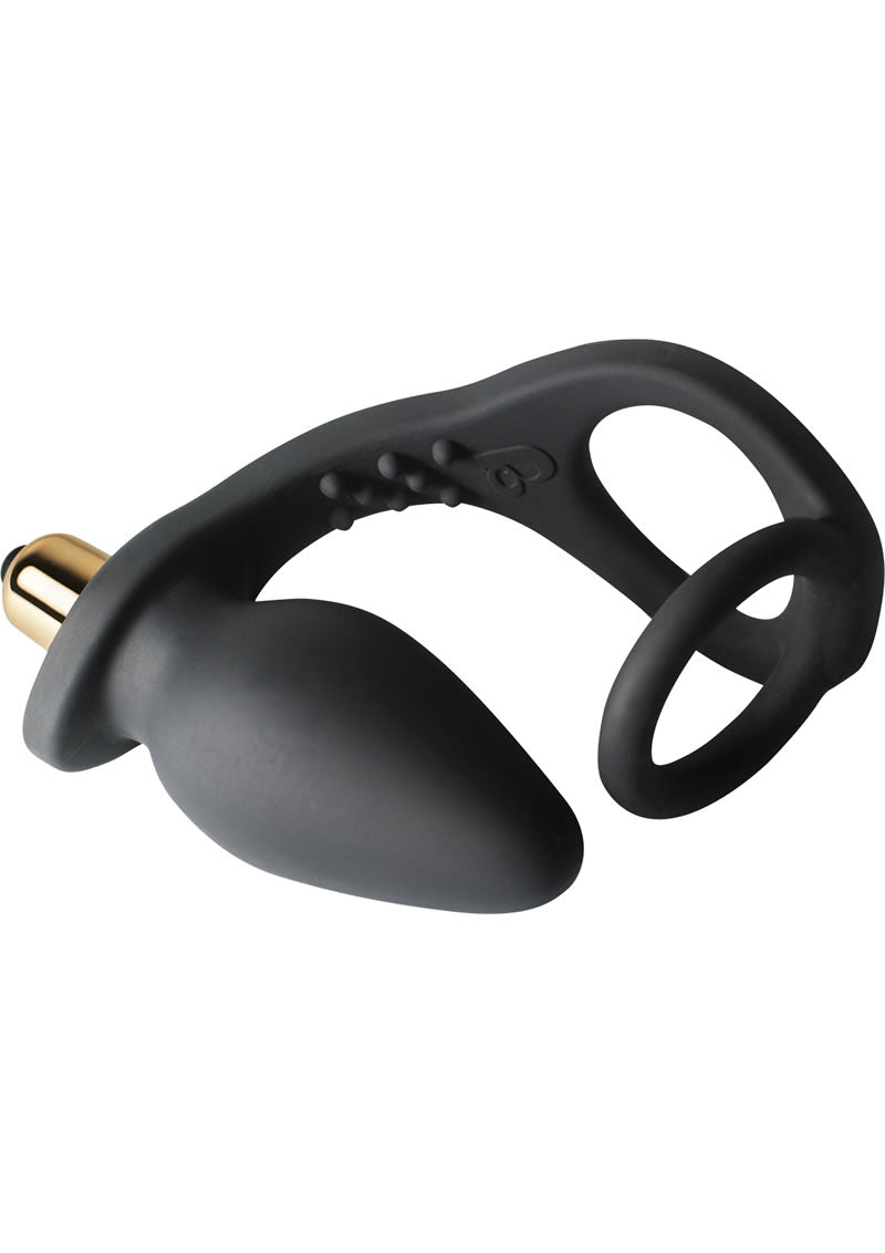 RO-Zen Vibrating Silicone Cock Ring with Butt Plug