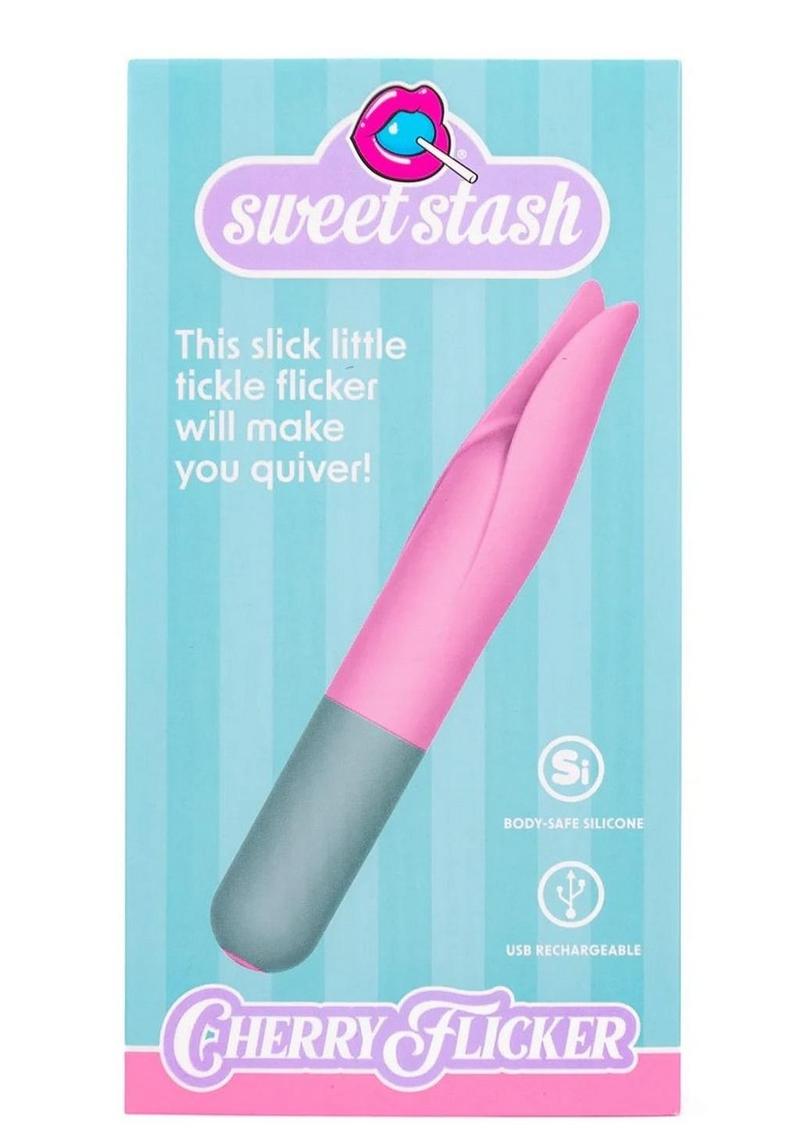 Rock Candy Cherry Flicker Rechargeable Silicone Tickler