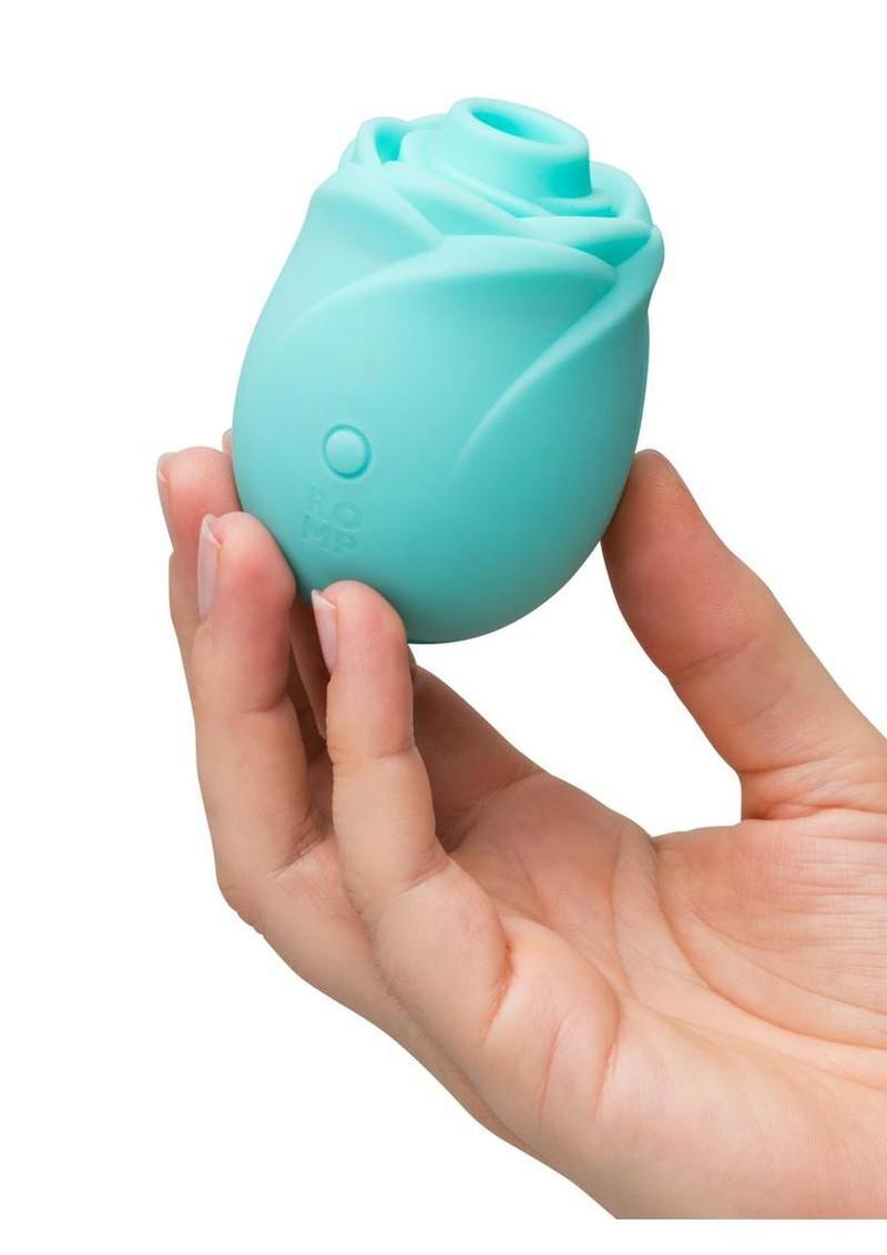 Romp Rose Glow Rechargeable Silicone Glow In The Dark Air Clitoral Stimulator