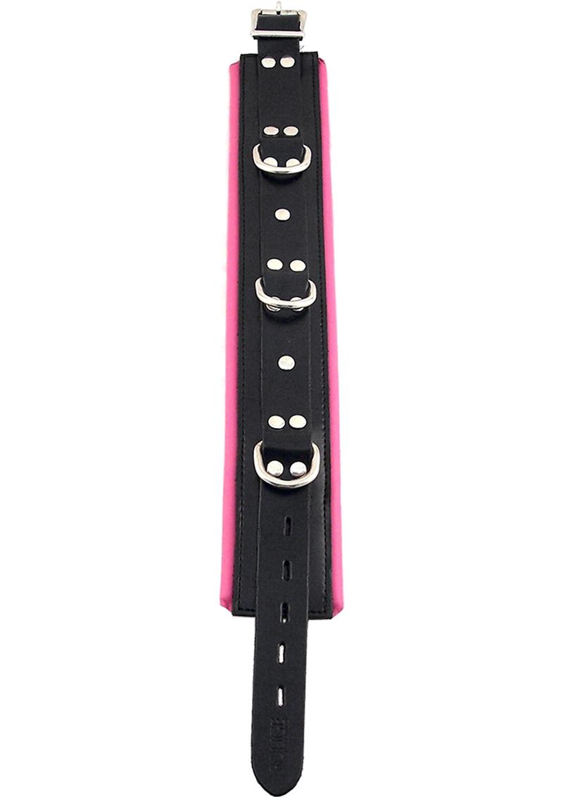 Rouge 3 D-Ring Padded Leather Adjustable Collar