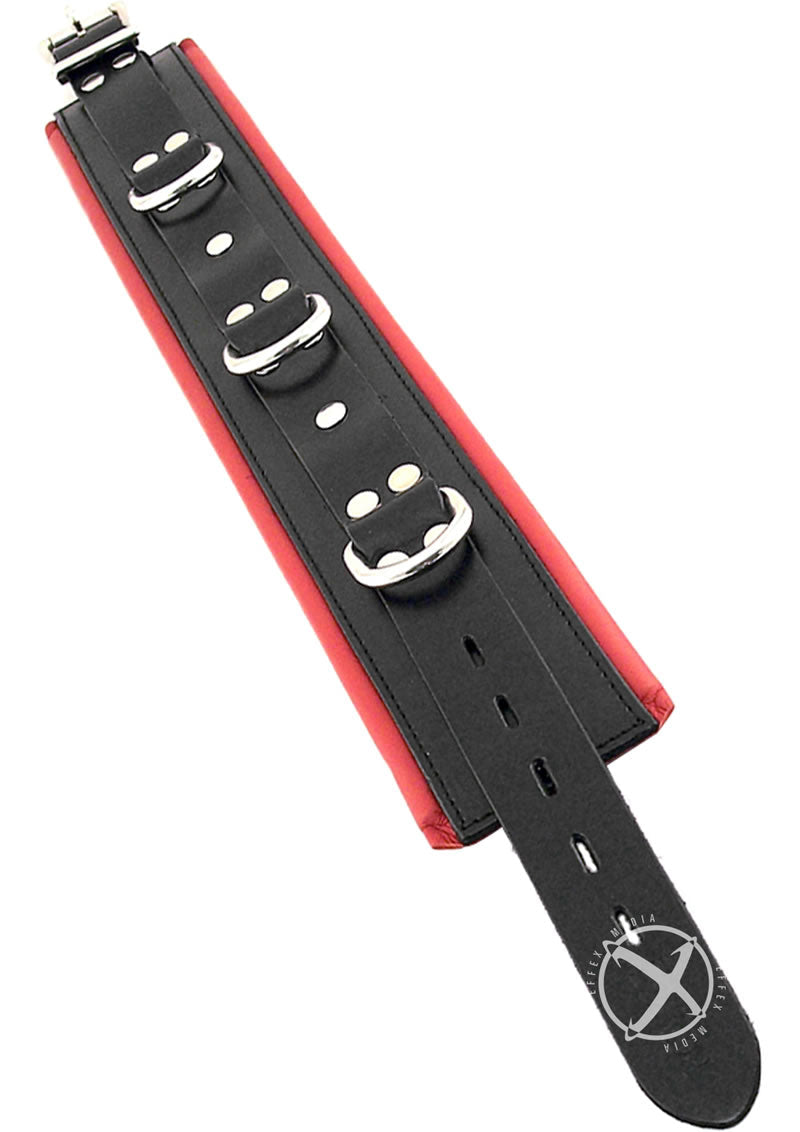 Rouge 3 D-Ring Padded Leather Adjustable Collar