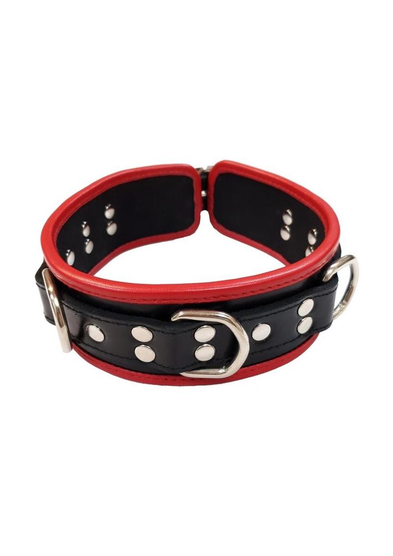 Rouge 5 D Ring Leather Collar
