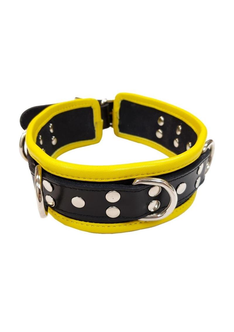 Rouge 5 D Ring Leather Collar