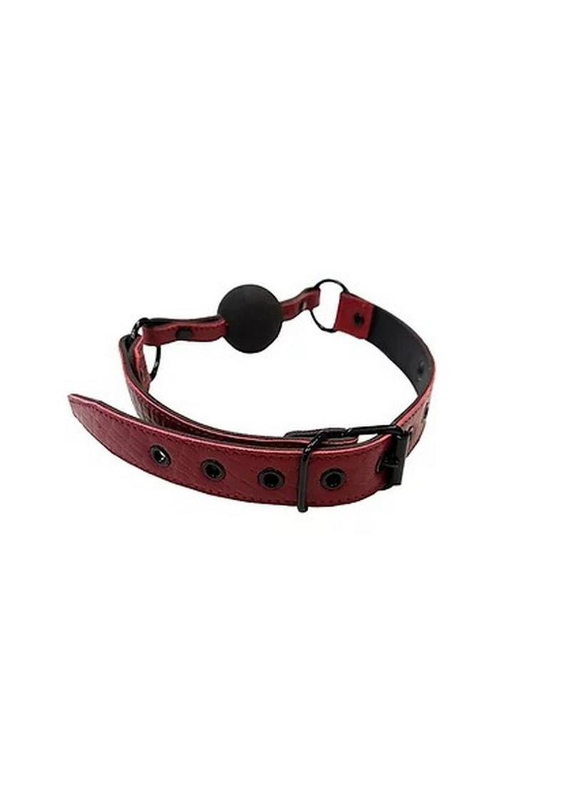 Rouge Anaconda Leather Adjustable Ball Gag