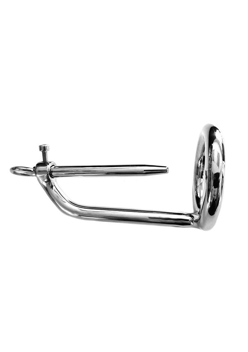 Rouge Chastity Cock Ring and Urethral Probe - Stainless