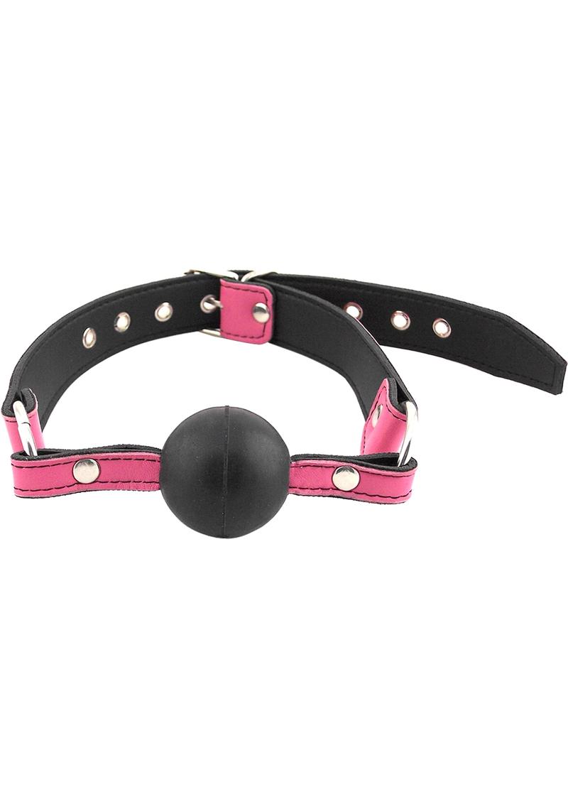 Rouge Leather Adjustable Ball Gag