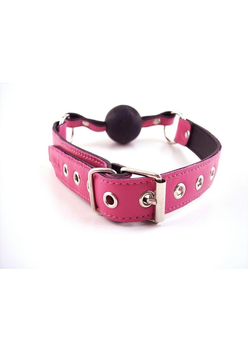 Rouge Leather Adjustable Ball Gag