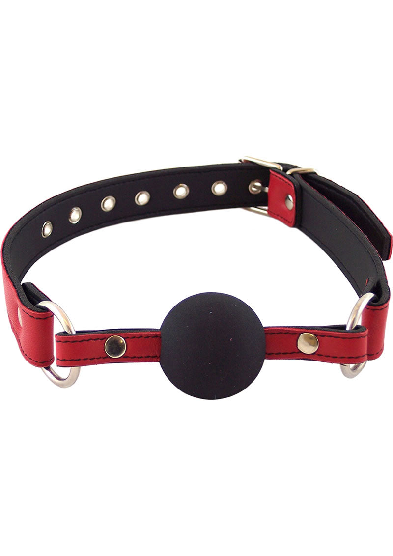 Rouge Leather Adjustable Ball Gag