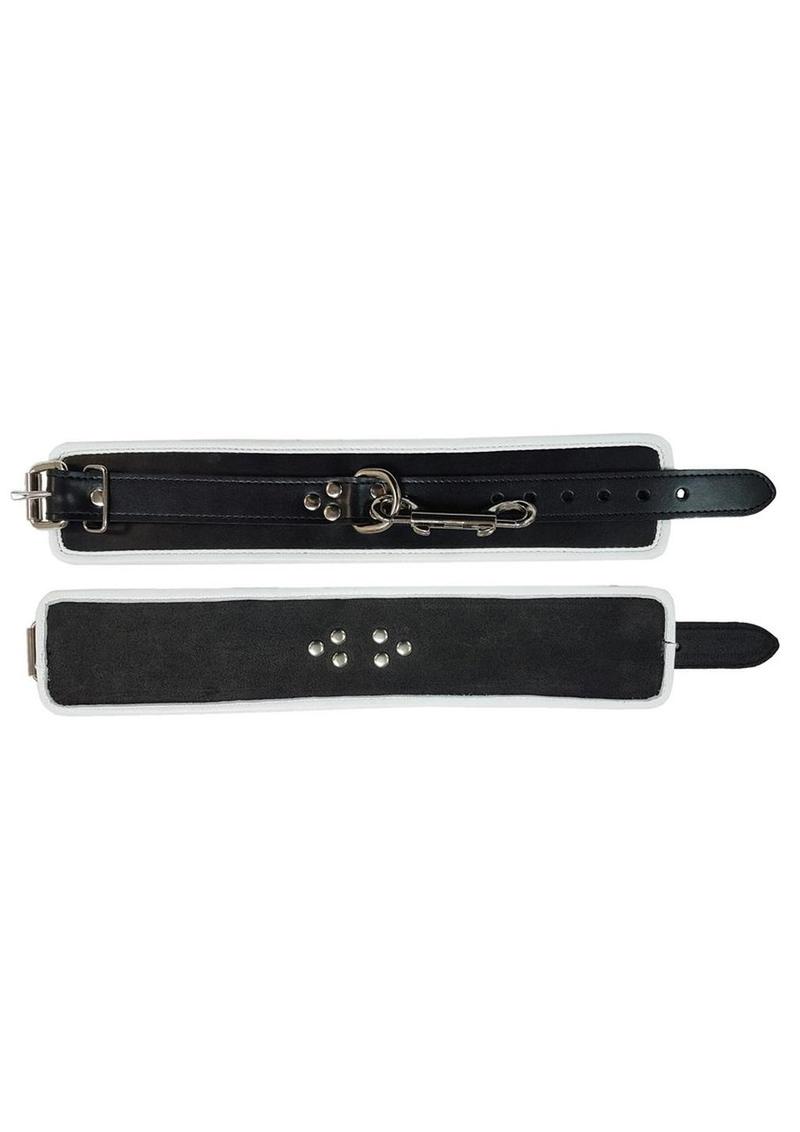 Rouge Leather Ankle Cuffs