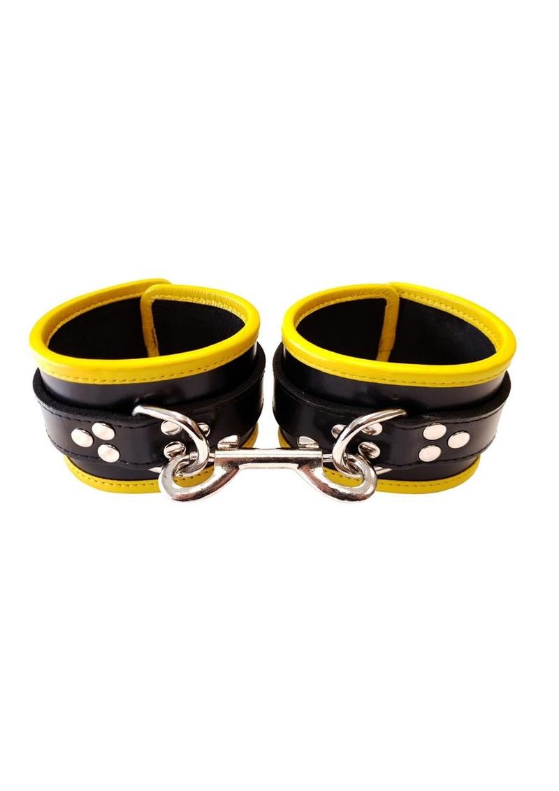 Rouge Leather Ankle Cuffs
