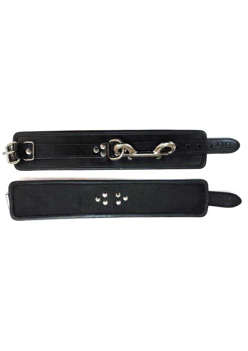 Rouge Leather Ankle Cuffs