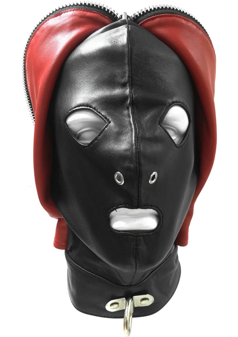 Rouge Leather Fly Trap Mask Adjustable