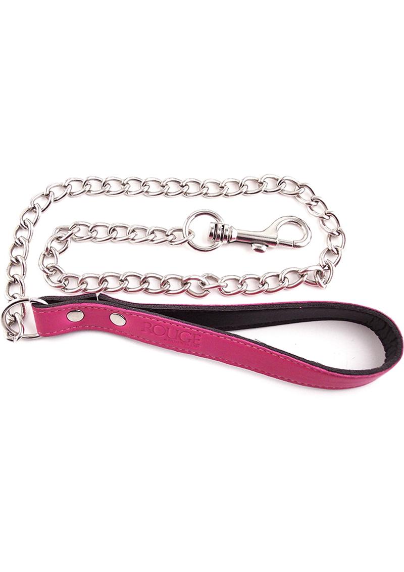 Rouge Leather Lead Chain