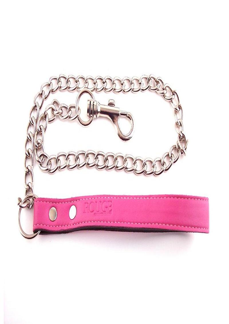 Rouge Leather Lead Chain