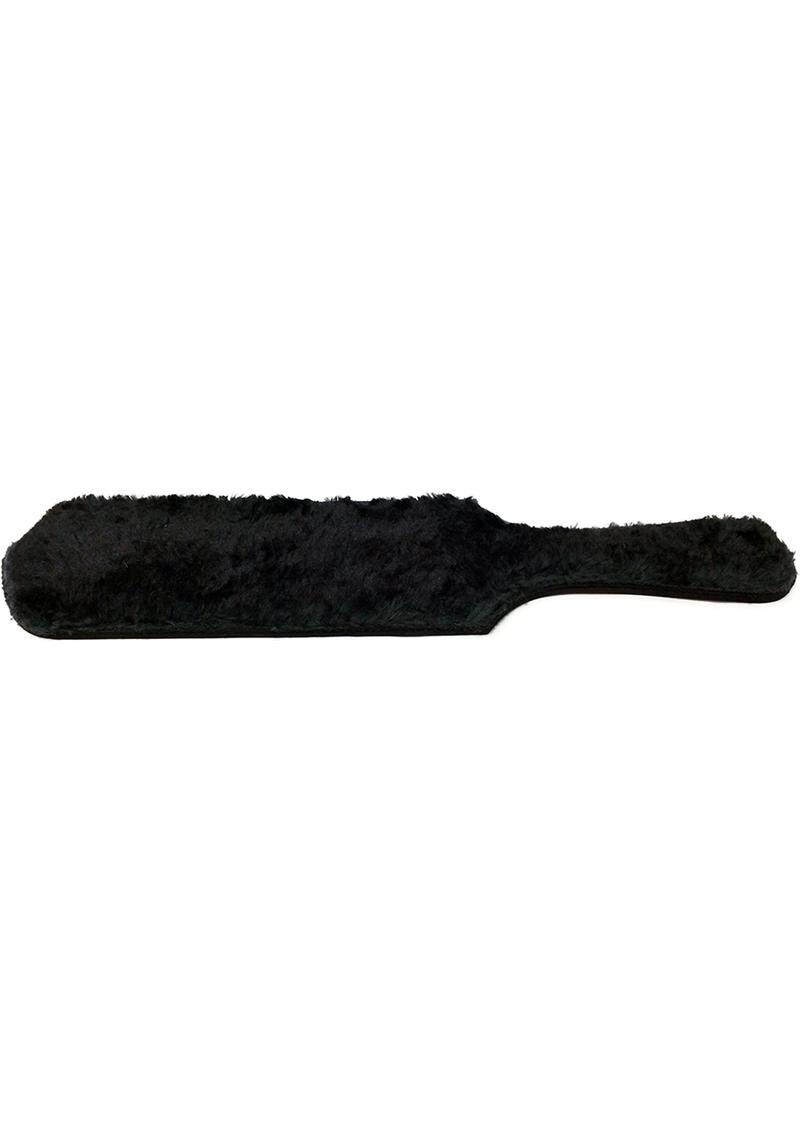 Rouge Leather Paddle with Faux Fur