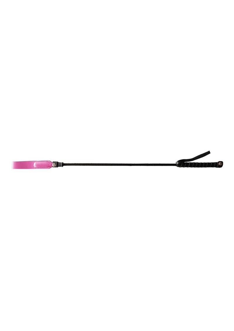 Rouge Leather Riding Crop with Slim Tip